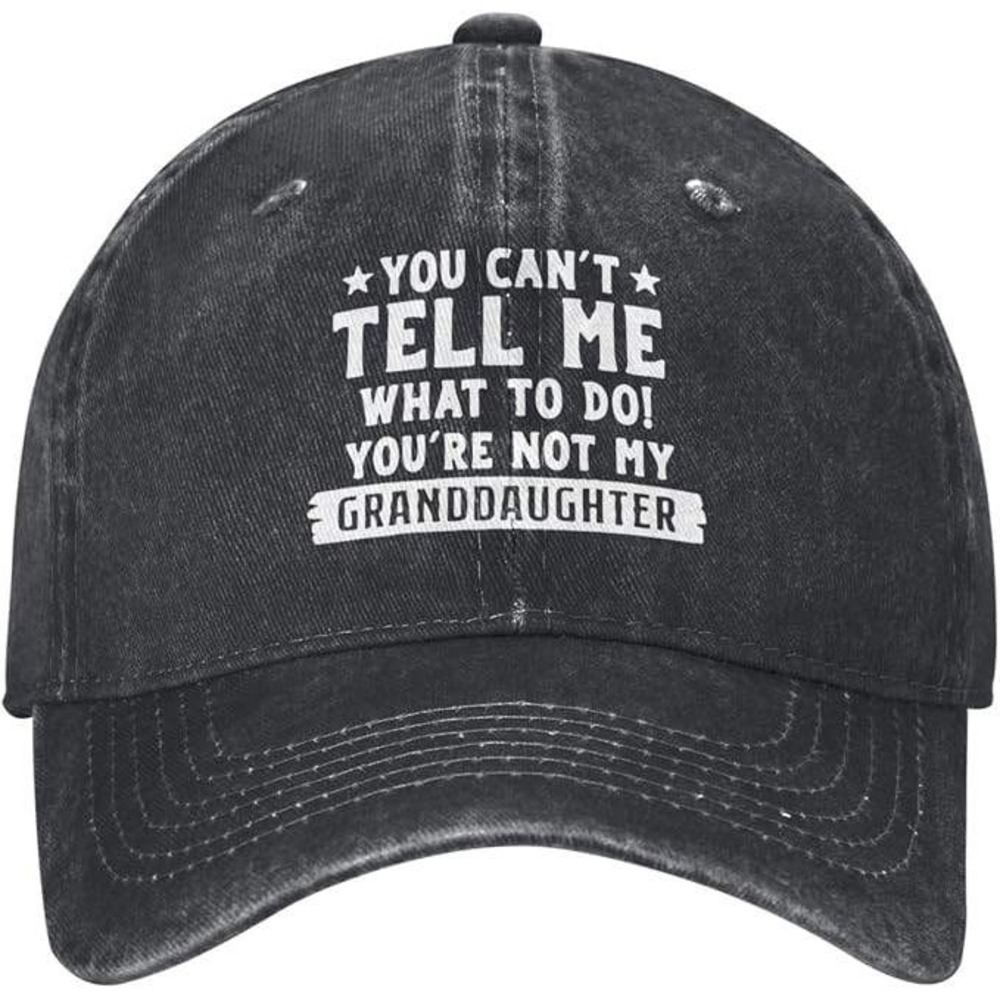 Unbranded Baseball Cap Men OS Black NEW Funny‎ Granddaughter Graphic Denim Hat